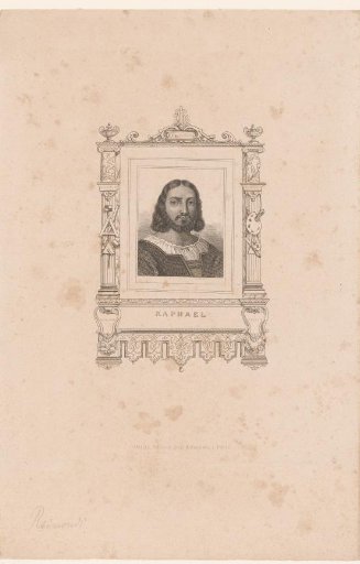 Portrait of Raphael in an ornate cartouche