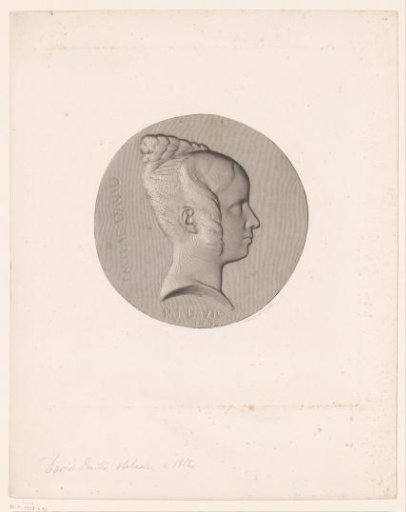 Medallion with portrait of Emilie David