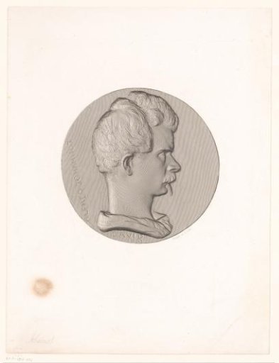 Medal with portrait of Alfred Johannot
