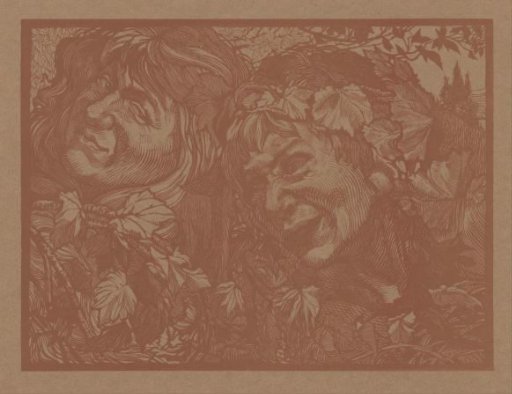 Two Bacchantes Surrounded by Vine Leaves