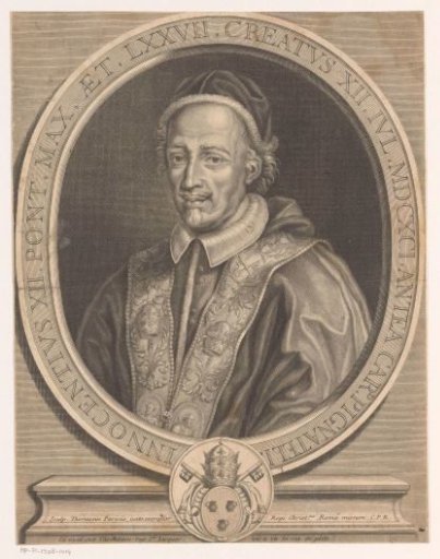 Portrait of Innocent XII in an oval frame