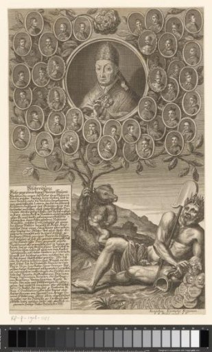 Family tree with portrait of Benedict XIII