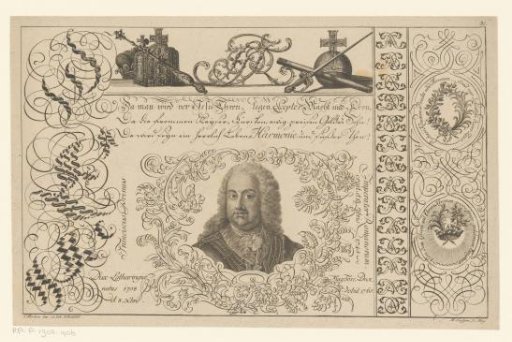 Letters, Ornaments, and Portrait of Francis Stephen