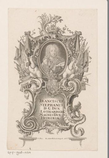 Portrait of Francis I Stephen in an allegorical frame