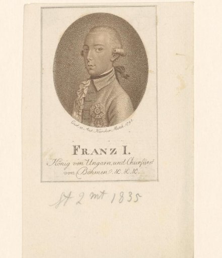 Portrait of Francis II Joseph Charles, Holy Roman Emperor