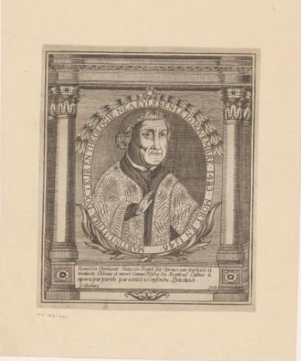 Portrait of Martin Luther in a medallion