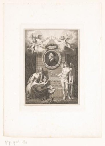 Tomb monument with portrait of Johann Kaspar Lavater