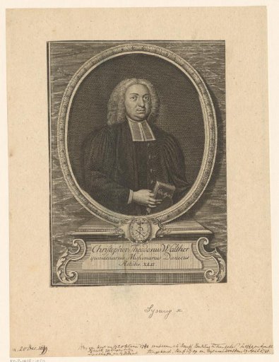 Portrait of Christoph Theodosius Walther