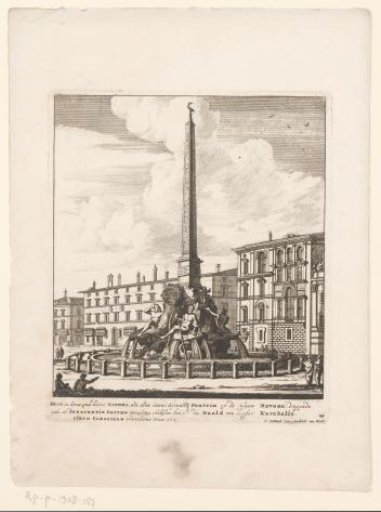 View of the Fountain of the Four Rivers on the Piazza Navona, Rome