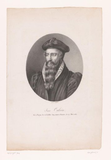 Portrait of Johannes Calvin