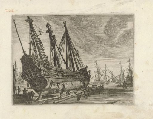 Ship on a shipyard