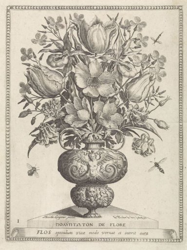 Flower Vase with Bumblebee