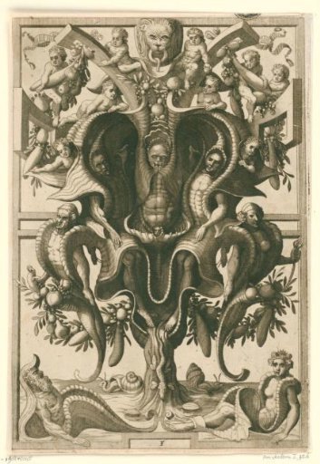 Shell-shaped Ornament with Figures Trapped Inside