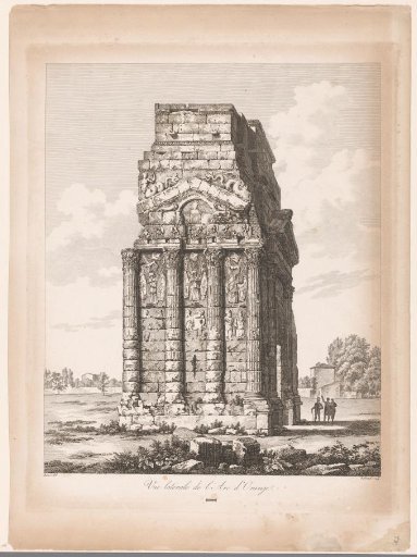 Side view of the triumphal arch of Orange