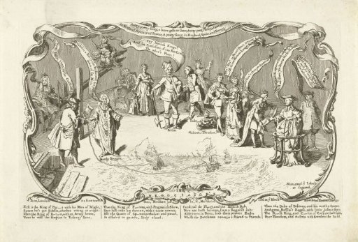 Satirical print on the mutual disputes between the European princes, 1741