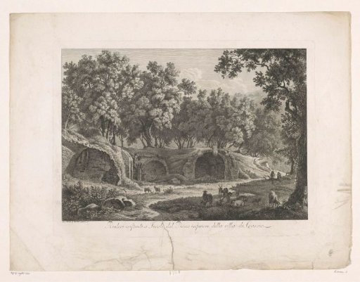 View of the ruins of Villa Cassius