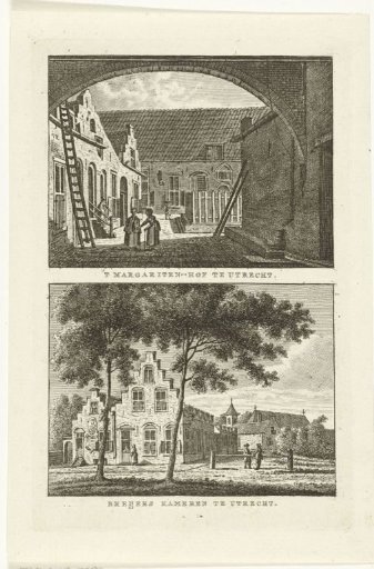 Two city views of Utrecht: Sint Margaretenhof and Beyerskameren