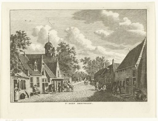 Village view with street at Driewegen