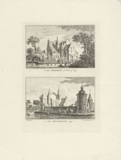 Castle Halsaf and Castle Grondstein, 1745