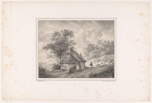 Man on the road next to a house