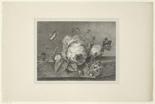 Flower Still Life on a Marble Slab
