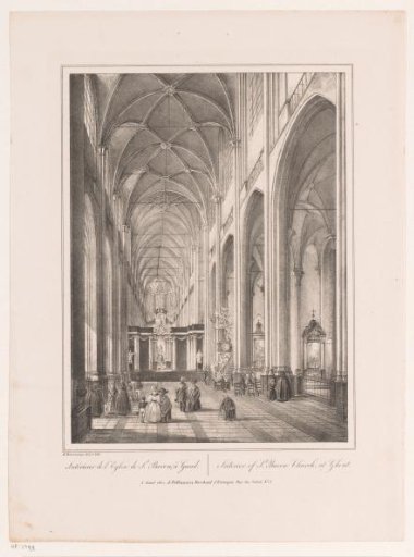 Interior of St. Bavo's Cathedral in Ghent