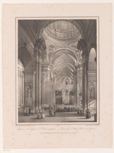 Interior of Our Lady St. Peter's Church in Ghent