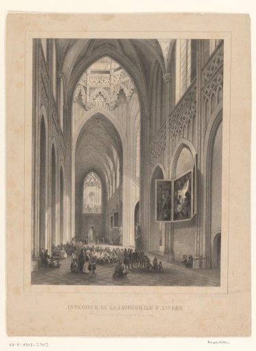 Interior of the Cathedral of Our Lady in Antwerp