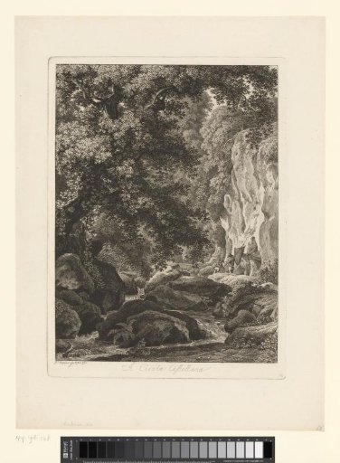 Landscape near Civita Castellana with fishermen