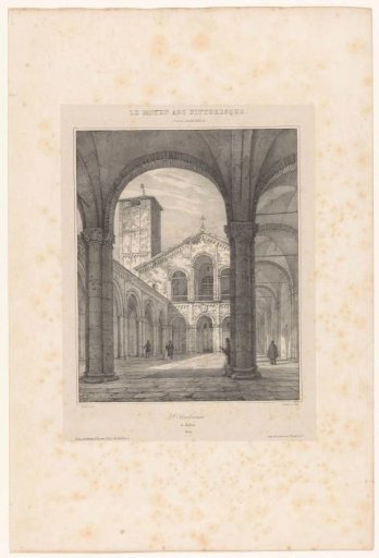 View of the Basilica of Saint Ambrose in Milan