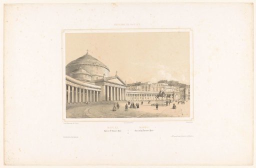 View of the Church of San Francesco di Paola in Naples