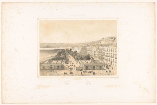 View of the Villa Poggio Reale with Tree Avenue in Naples