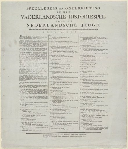 Rules for the Fatherland Historical Game, 1816