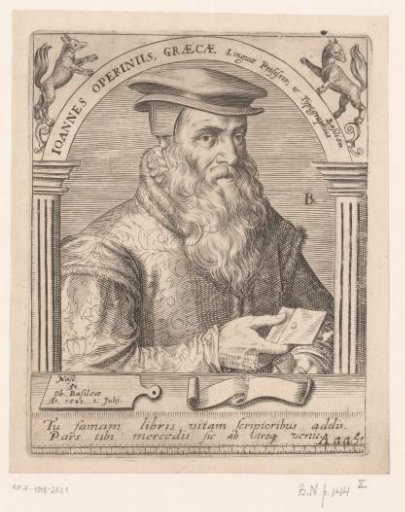 Portrait of Johannes Oporinus