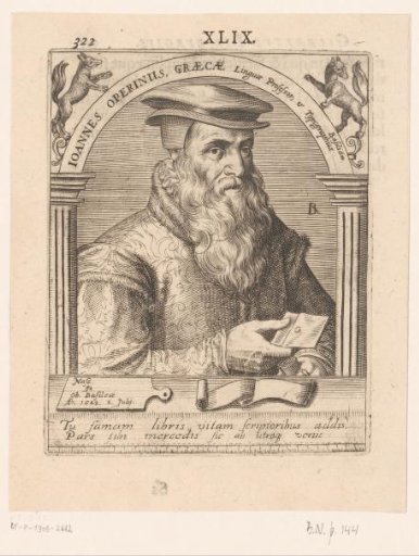 Portrait of Johannes Oporinus