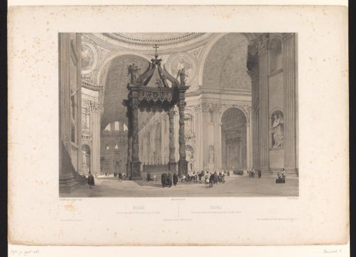 View of Bernini's Baldachin in St. Peter's Basilica in Rome