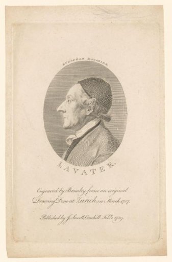Portrait of Johann Caspar Lavater, in profile