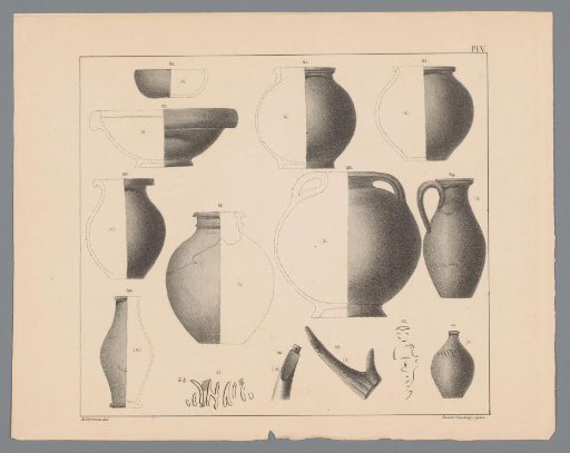 Roman excavations including jugs