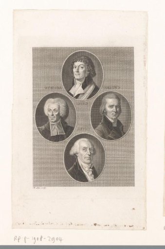 Four portraits of Swiss politicians
