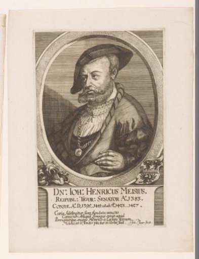 Portrait of Johannus Henricus Meisius