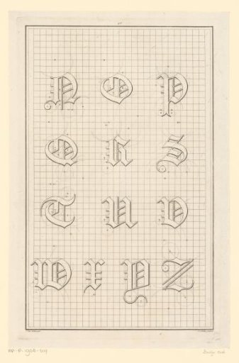 Letters N through Z
