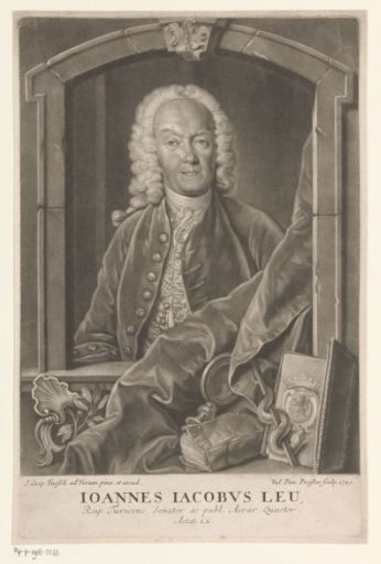 Portrait of Johann Jacob Leu at the age of 60