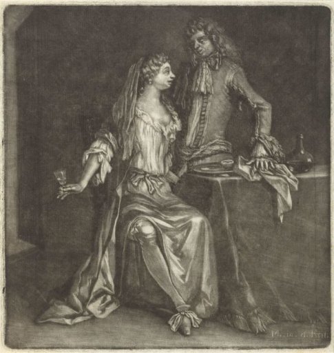 Woman and a man at a table