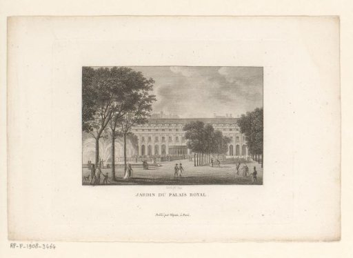 View of the Jardin du Palais-Royal in Paris