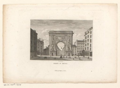 View of the Porte Saint-Denis in Paris