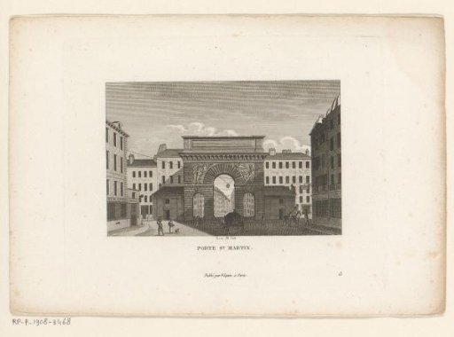 View of the Porte Saint-Martin in Paris