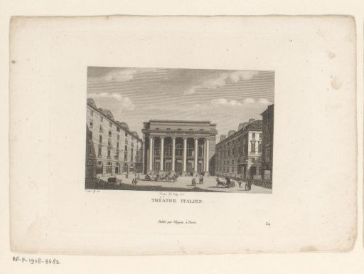 View of the Théâtre Italien in Paris