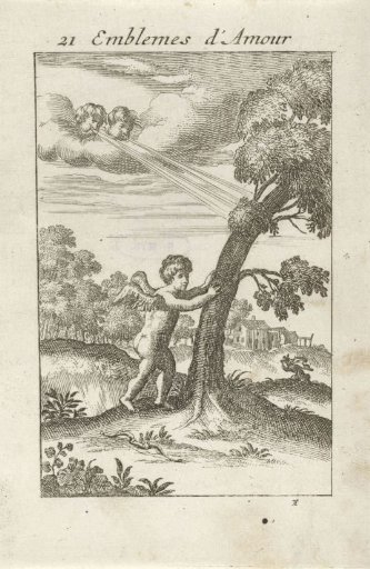 Cupid at a Tree Catching the Wind