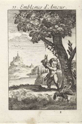 Cupid with an Axe at a Tree