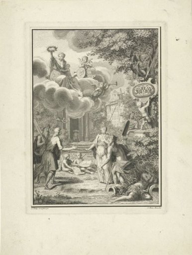 Allegorical representation on the occasion of the marriage of Gijsbert Antwerpen Verbrugge van Freyhoff and Maria Hooft